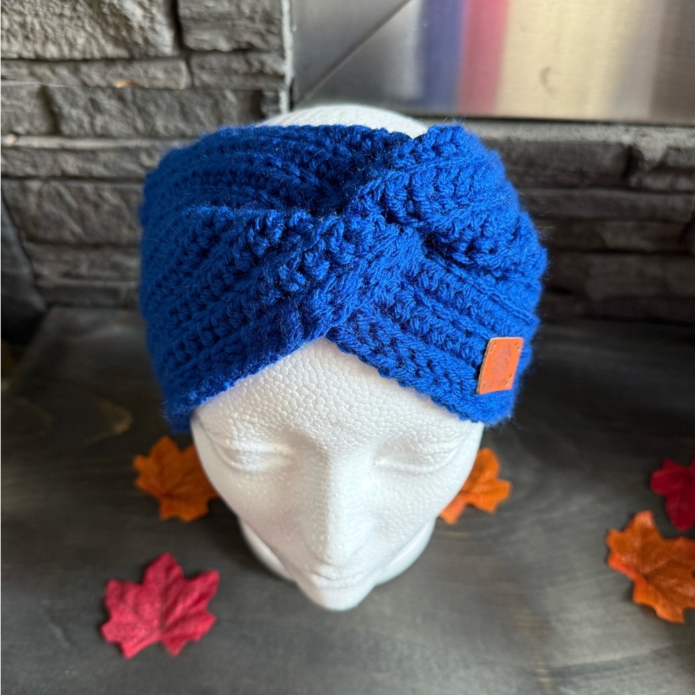 Blue Knitted Headband